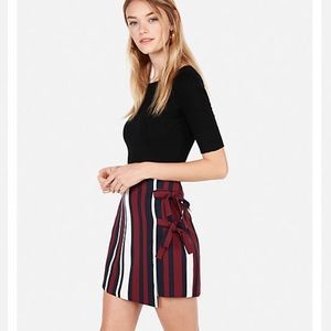 Express striped mini skirt